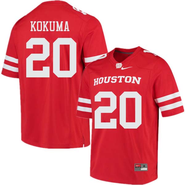 Men #20 Kaliq Kokuma Houston Cougars College Football Jerseys Sale-Red - Click Image to Close